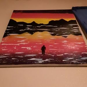 Spray paint portrait